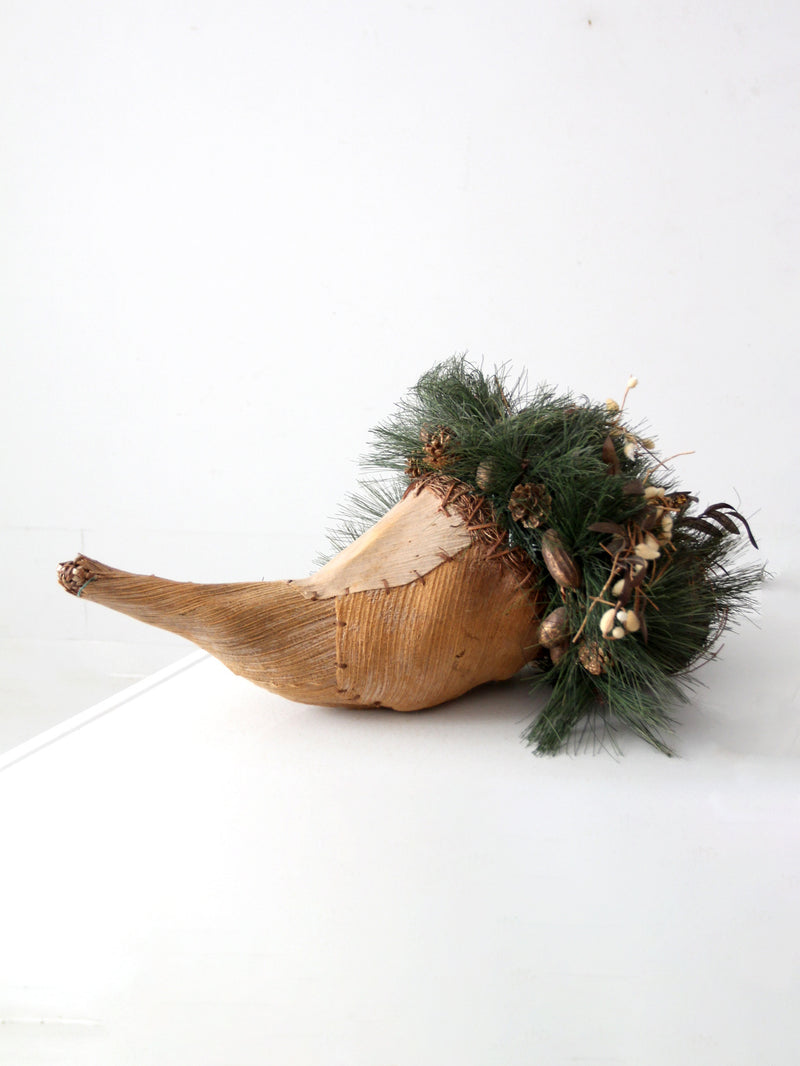 vintage large holiday cornucopia display