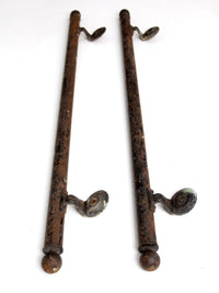 pair of antique early 20th century iron architectural handrails