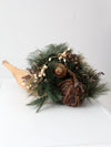 vintage large holiday cornucopia display