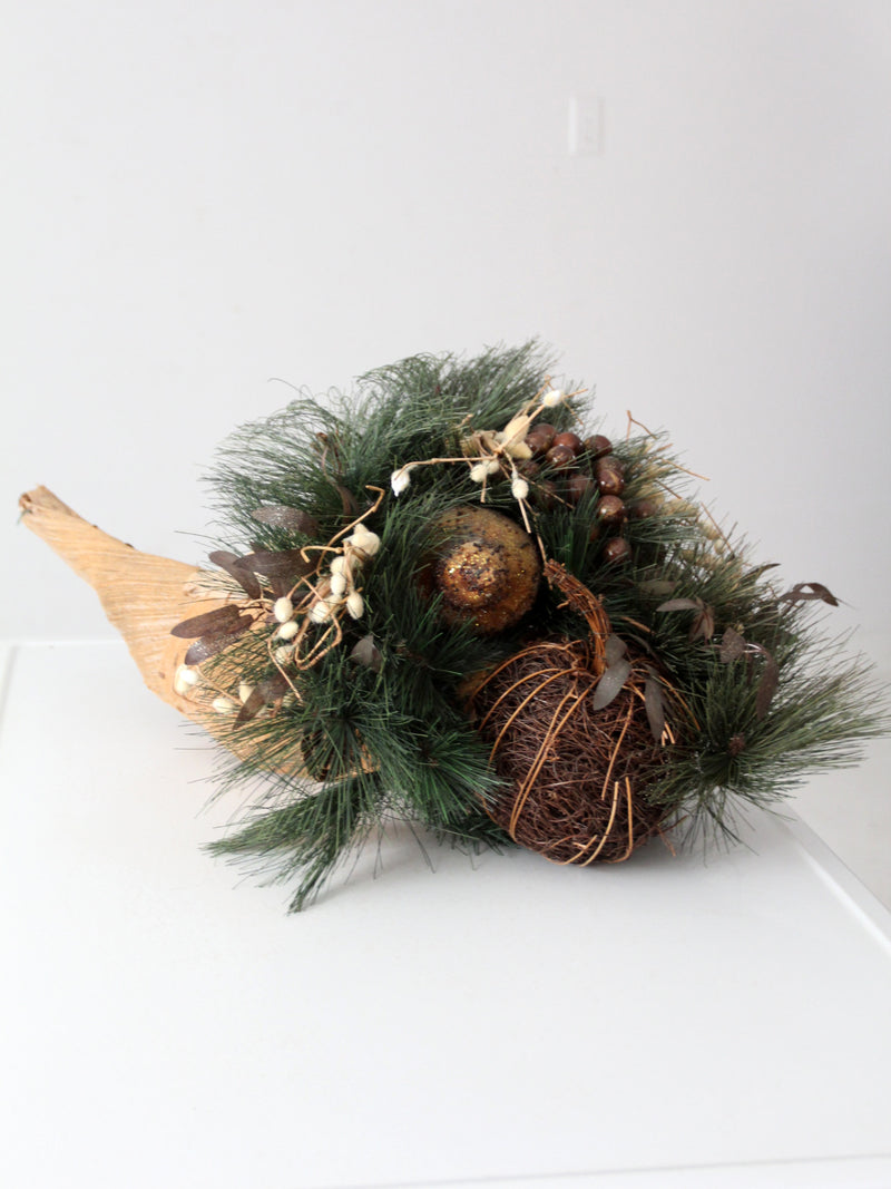 vintage large holiday cornucopia display