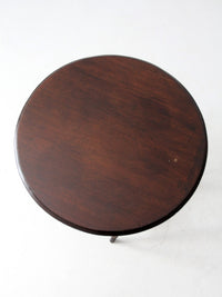 early 20th century wicker and wood side table