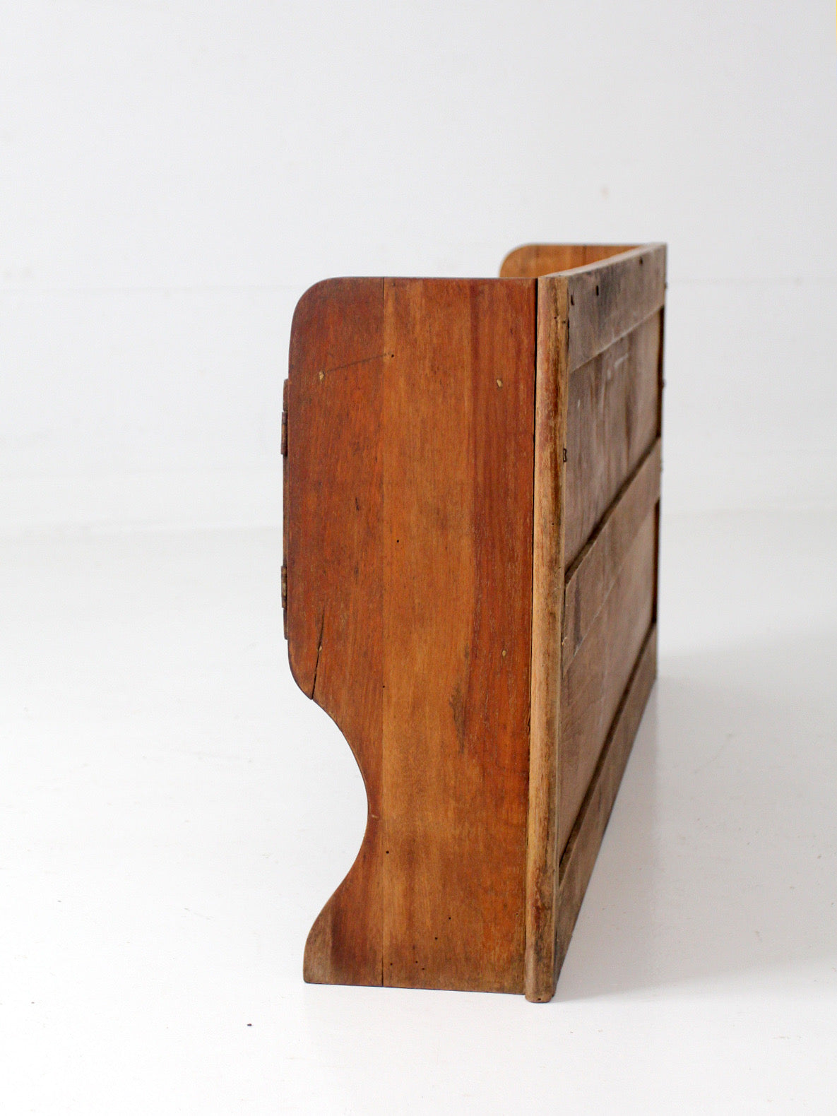 antique primitive tabletop cabinet with drawers and cupboards