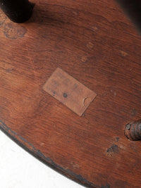 early 20th century wicker and wood side table