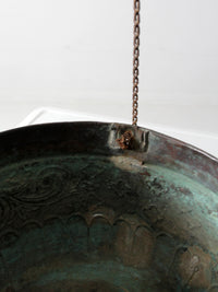 antique hanging copper planter pot