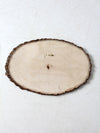 vintage cottage wall art on wood slab