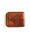 vintage Alamo Texas stag leather wallet