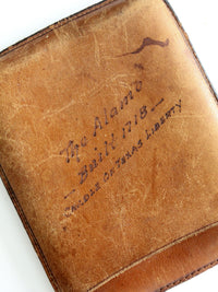 vintage Alamo Texas stag leather wallet