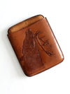 vintage Alamo Texas stag leather wallet