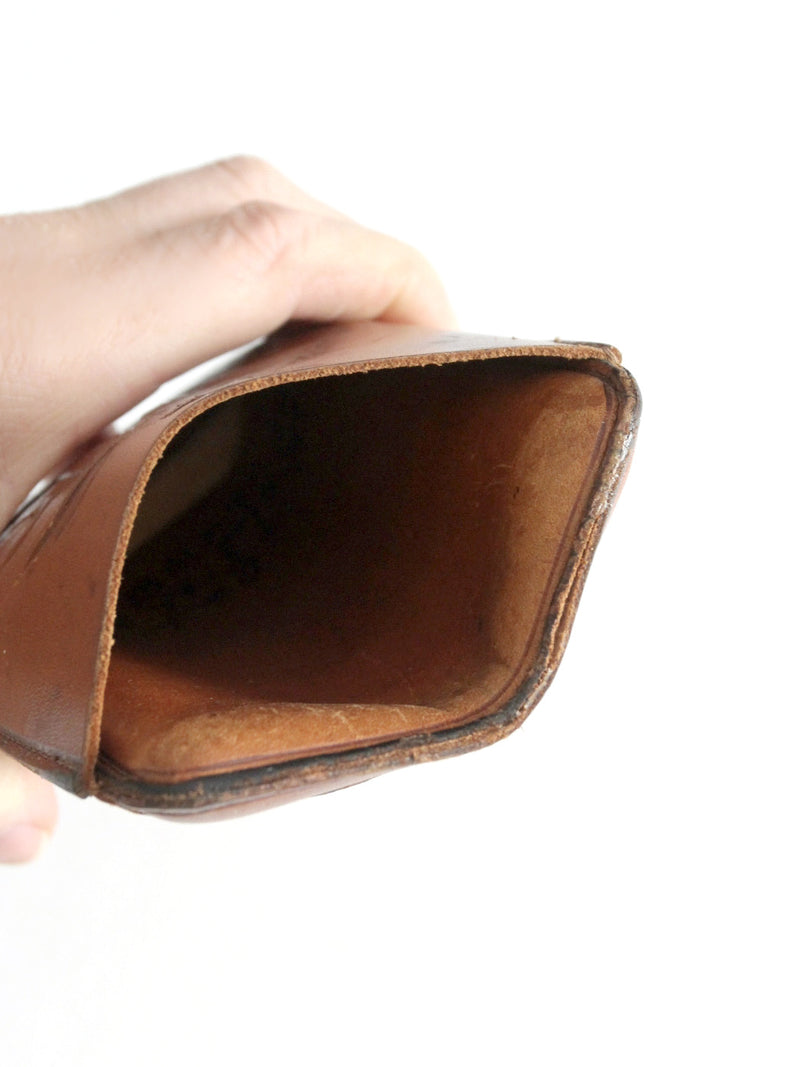 vintage Alamo Texas stag leather wallet