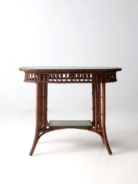 early 20th century American wicker accent table