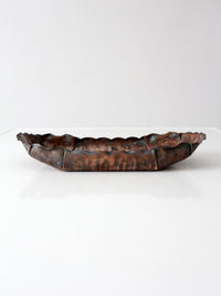 mid-century Gregorian handmade hammered copper tray