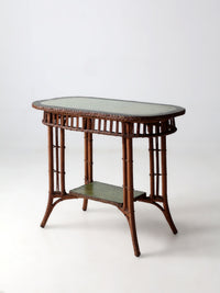 early 20th century American wicker accent table