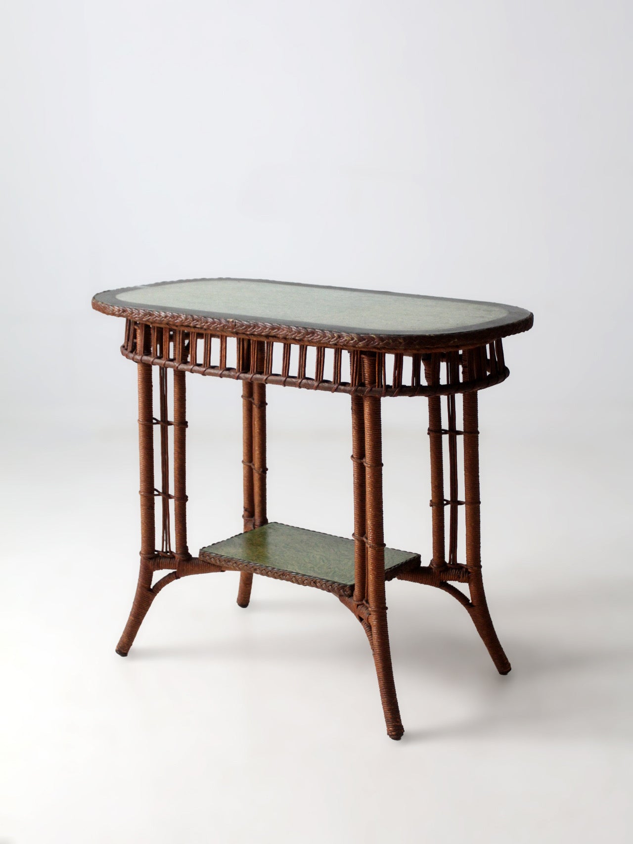early 20th century American wicker accent table