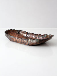 mid-century Gregorian handmade hammered copper tray