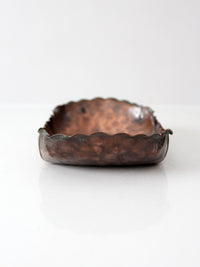 mid-century Gregorian handmade hammered copper tray