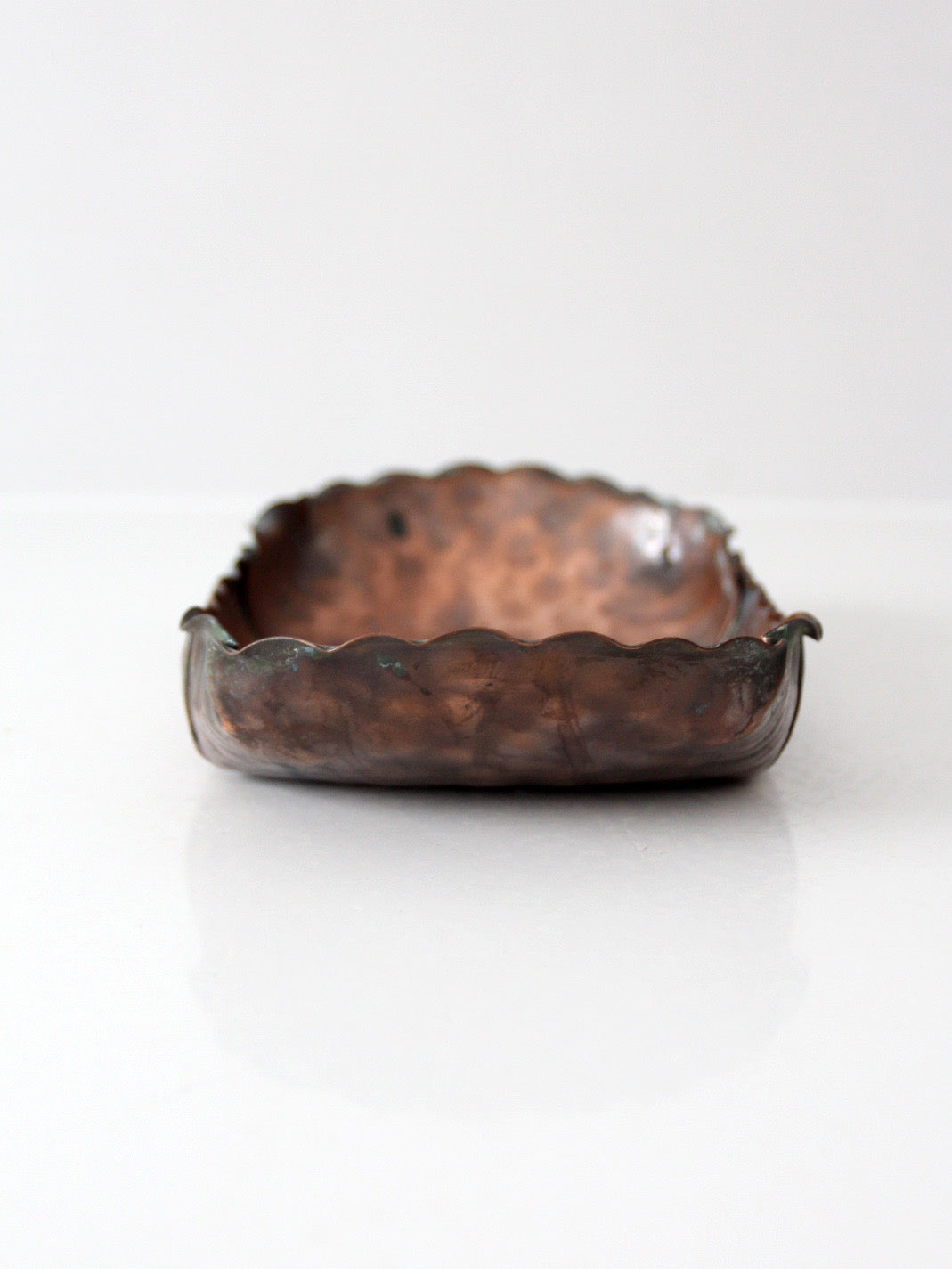 mid-century Gregorian handmade hammered copper tray