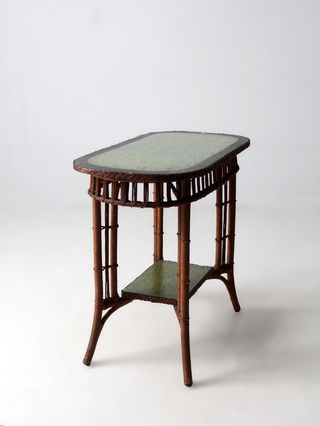 early 20th century American wicker accent table