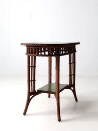 early 20th century American wicker accent table