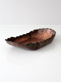 mid-century Gregorian handmade hammered copper tray