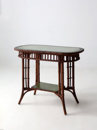 early 20th century American wicker accent table
