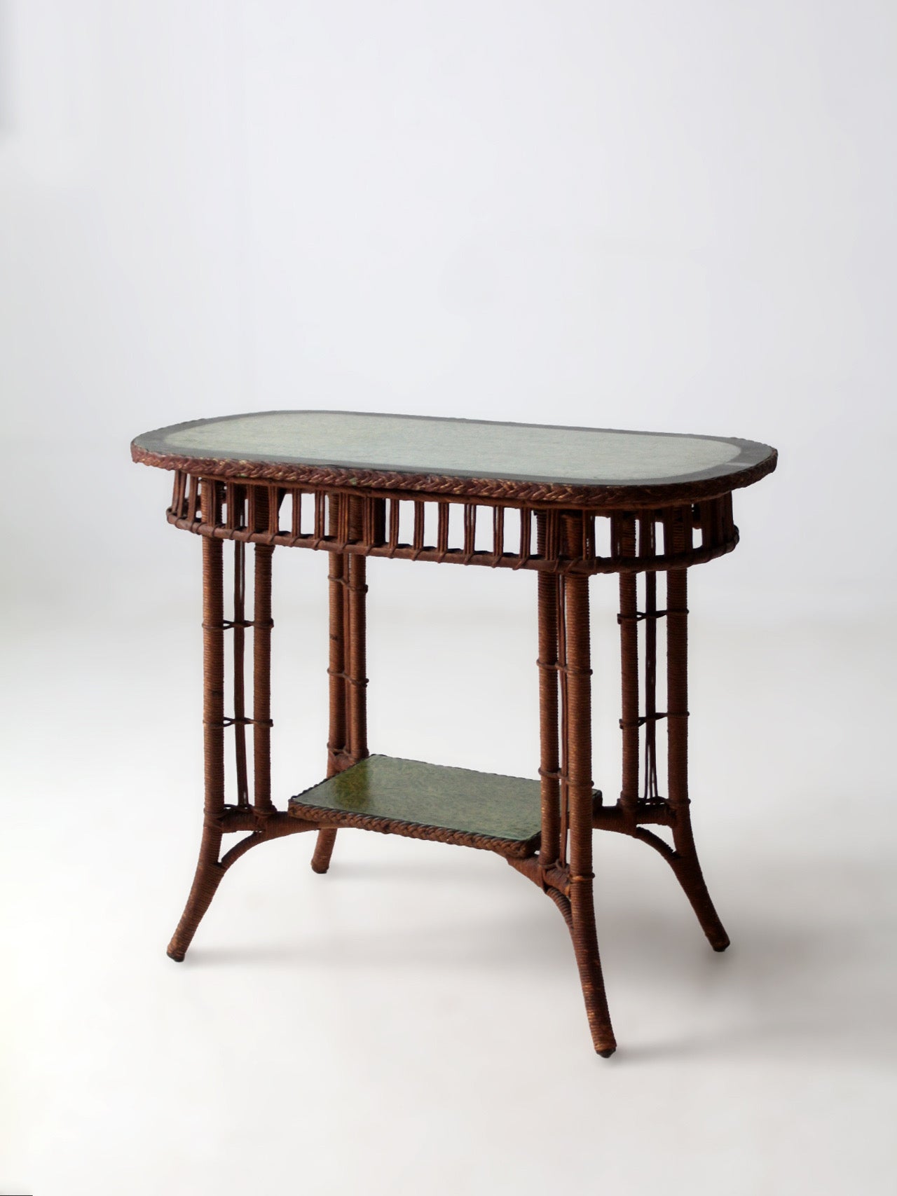 early 20th century American wicker accent table