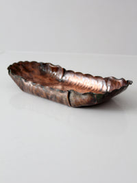 mid-century Gregorian handmade hammered copper tray