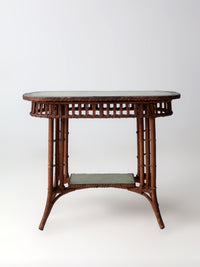 early 20th century American wicker accent table