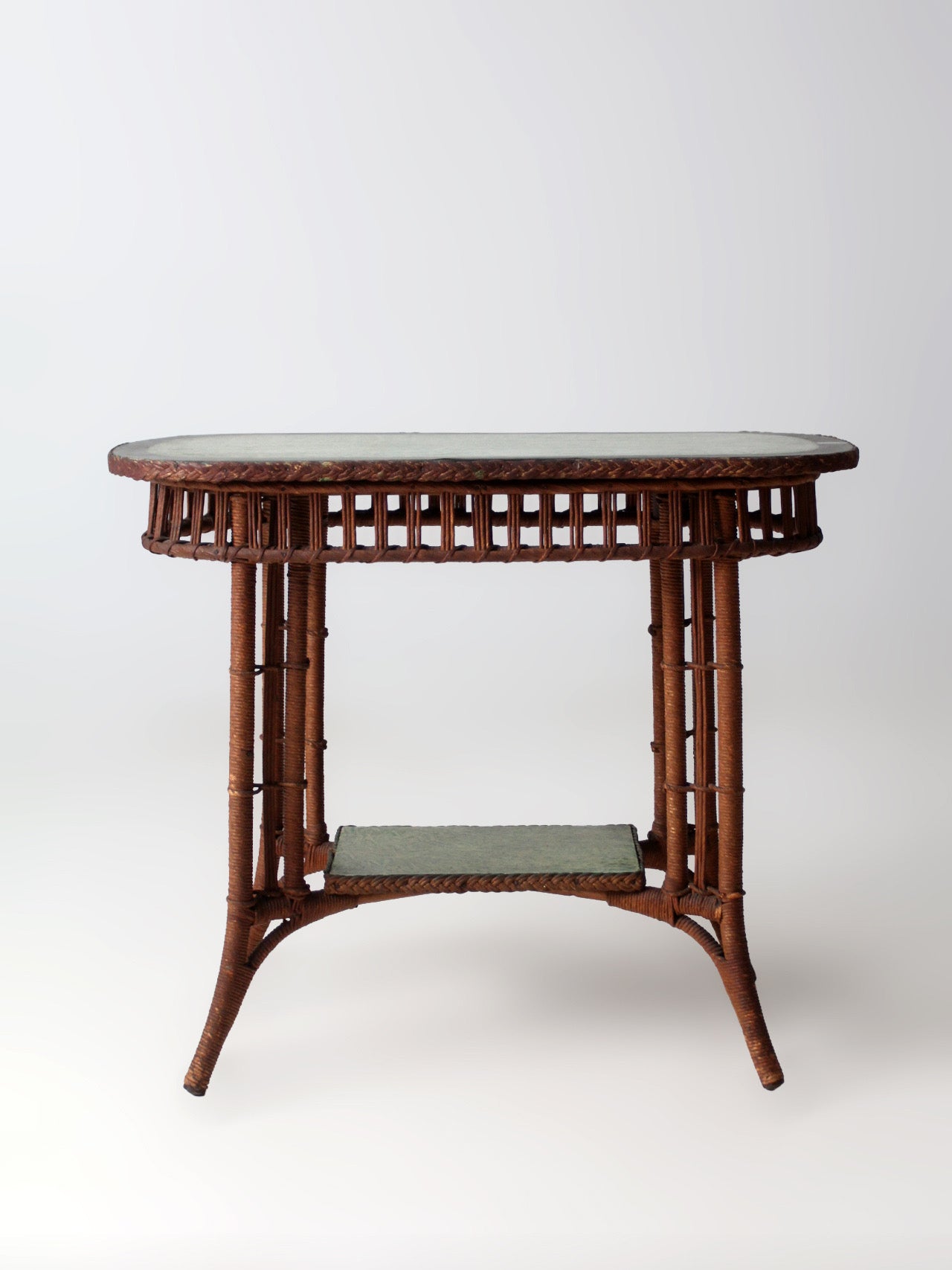 early 20th century American wicker accent table