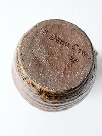 vintage studio pottery pitcher signed 1975