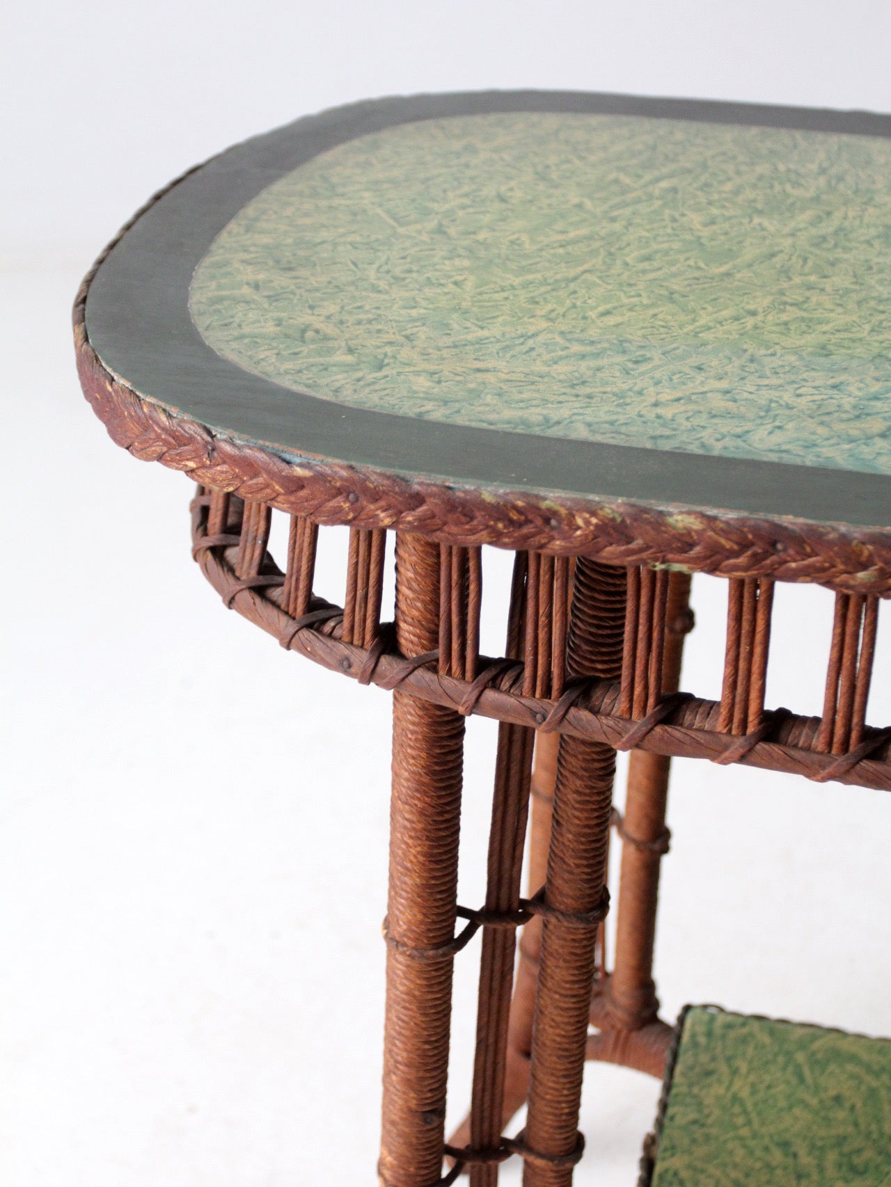 early 20th century American wicker accent table