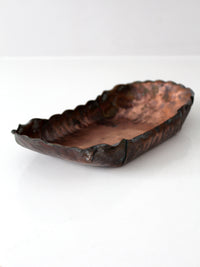 mid-century Gregorian handmade hammered copper tray