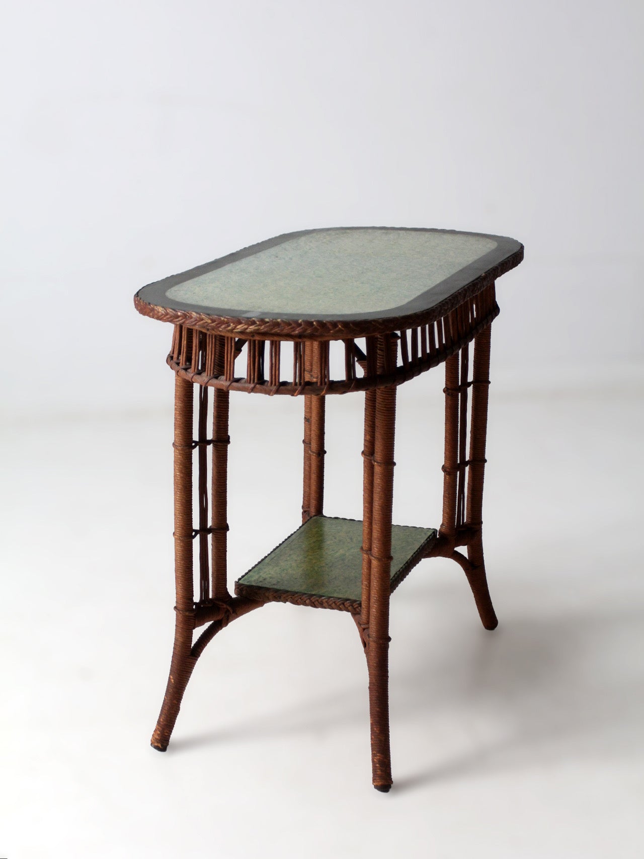 early 20th century American wicker accent table