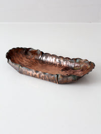 mid-century Gregorian handmade hammered copper tray