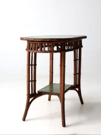 early 20th century American wicker accent table