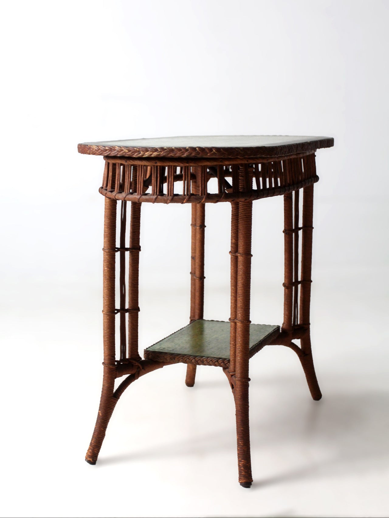 early 20th century American wicker accent table