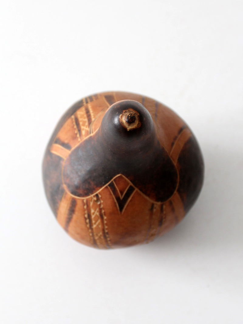 vintage Peruvian gourd art