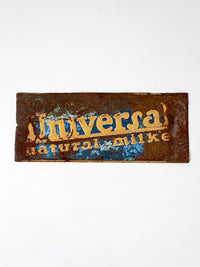 vintage Universal Natural Milker metal sign