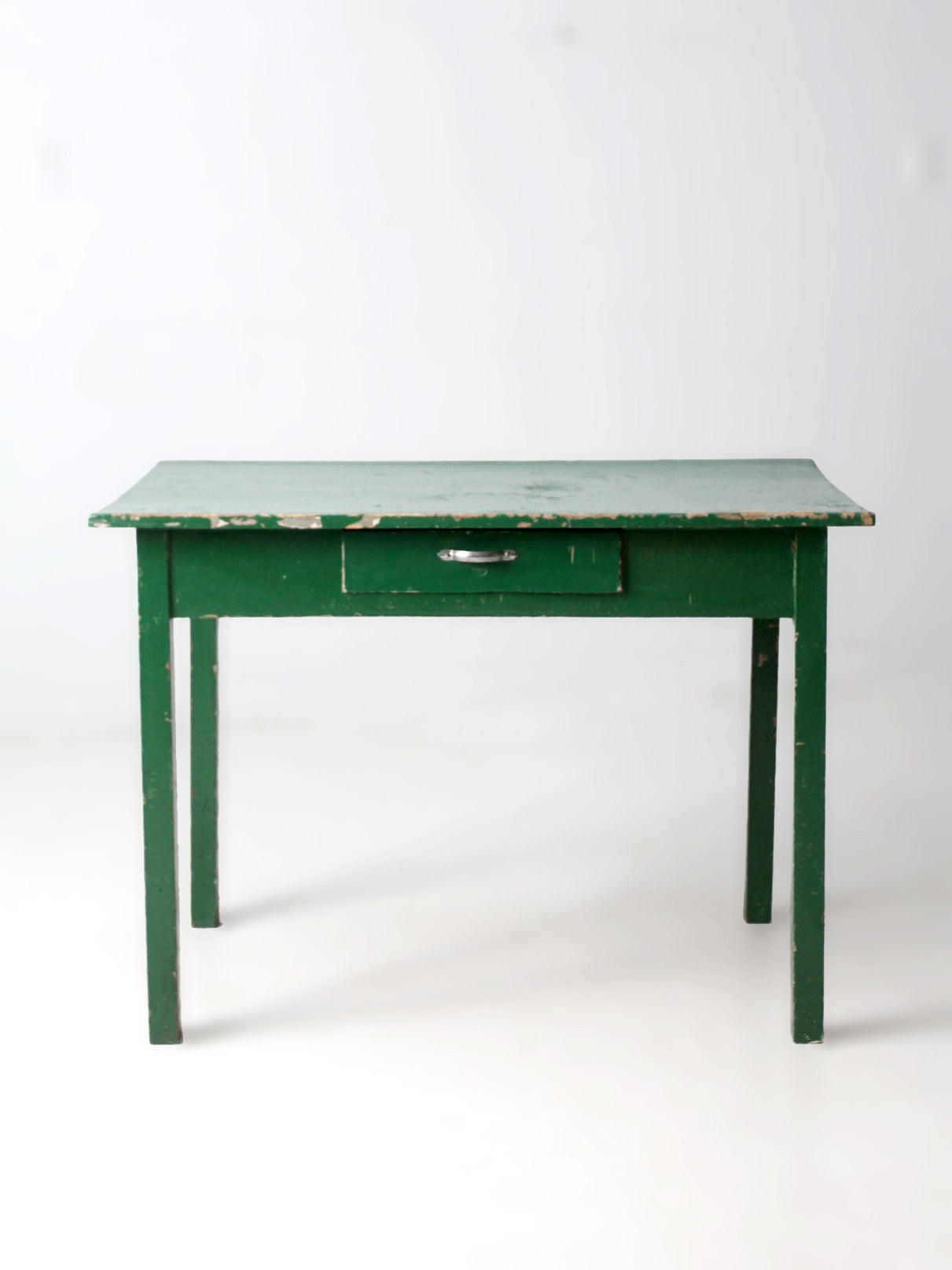antique primitive green farmhouse table