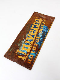 vintage Universal Natural Milker metal sign