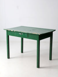 antique primitive green farmhouse table