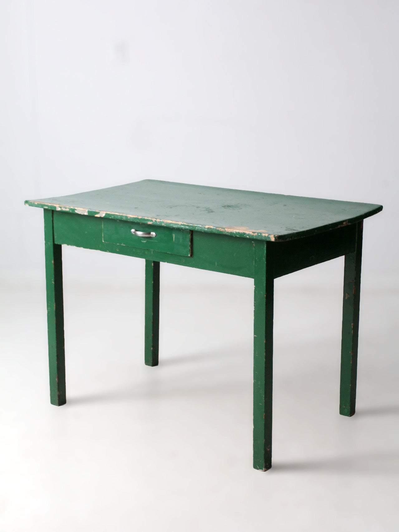 antique primitive green farmhouse table