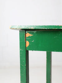 antique primitive green farmhouse table
