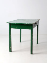 antique primitive green farmhouse table