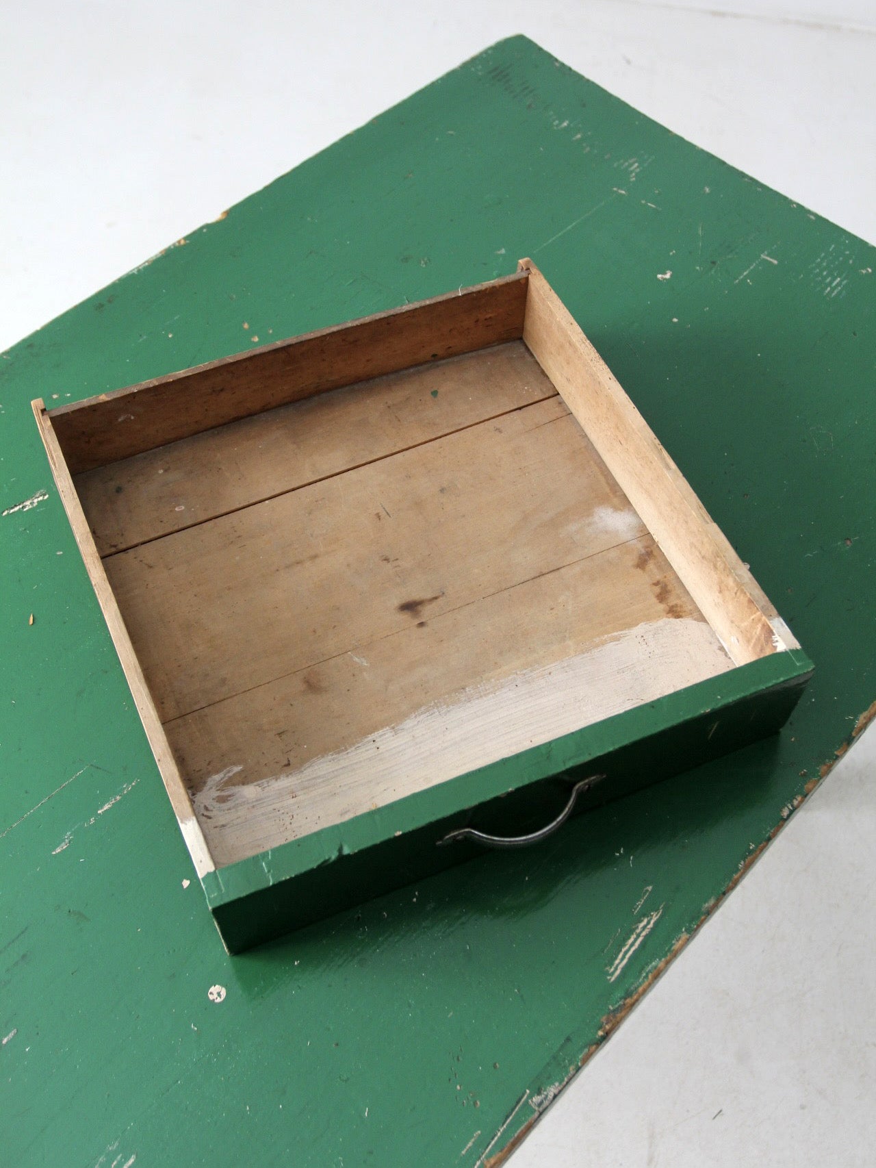 antique primitive green farmhouse table