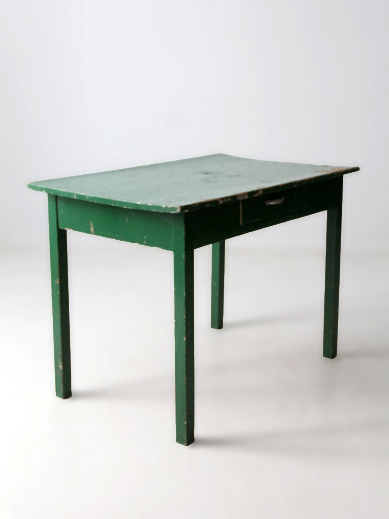 antique primitive green farmhouse table