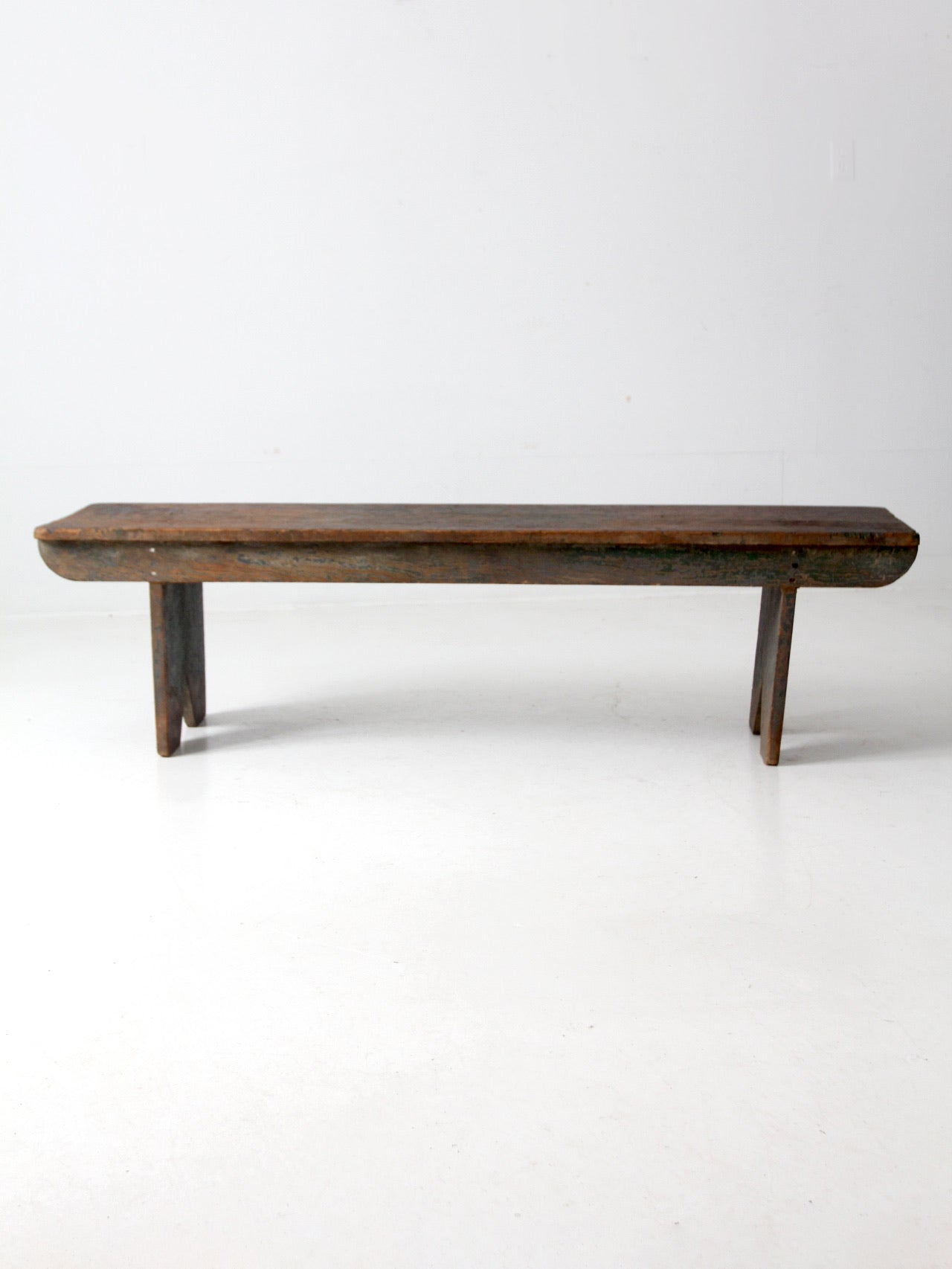 antique primitive wood bench – 86 Vintage