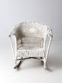 antique American wicker rocking chair
