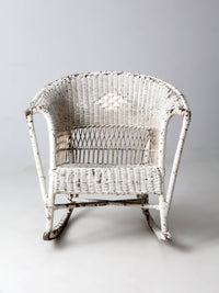 antique American wicker rocking chair