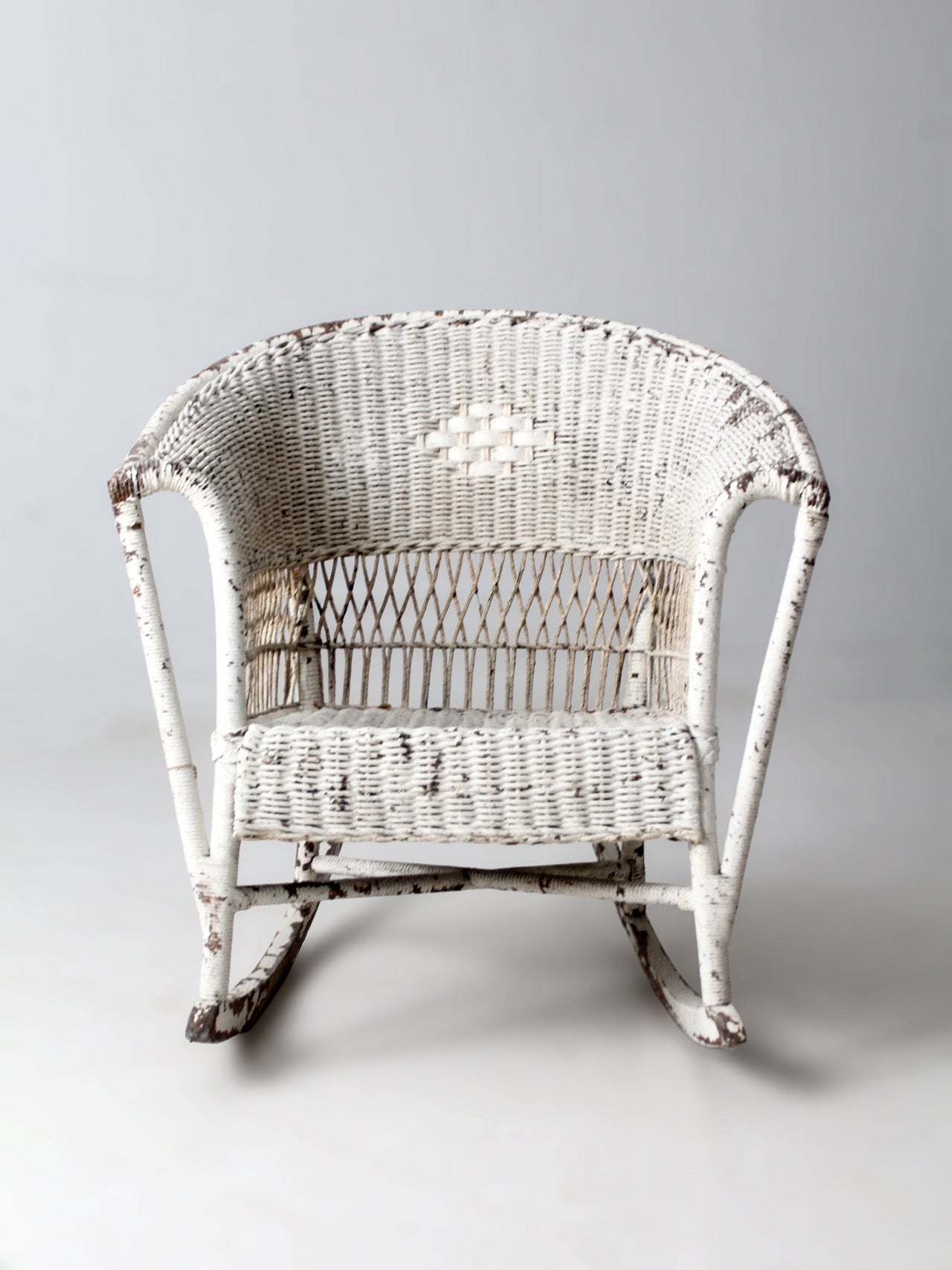 antique American wicker rocking chair