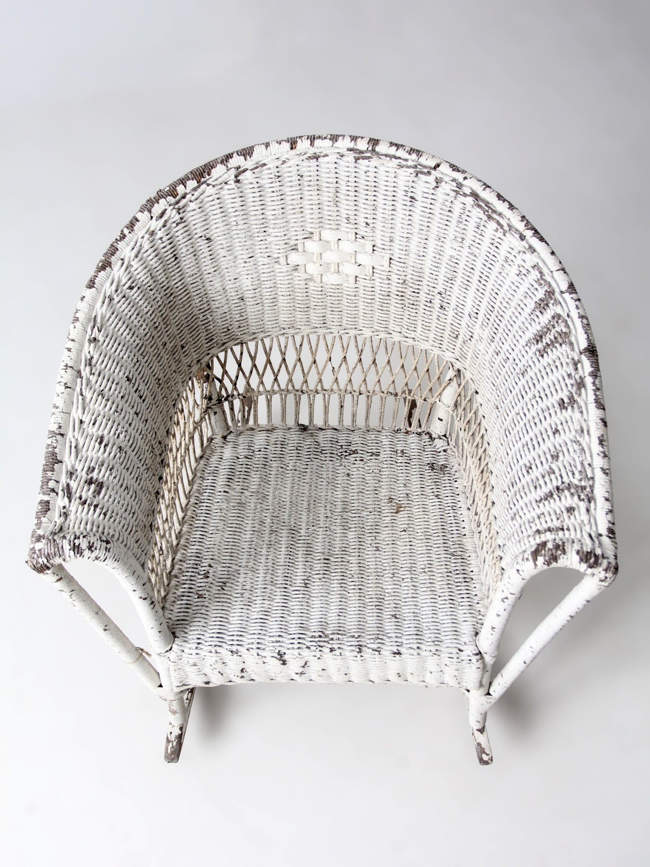 antique American wicker rocking chair